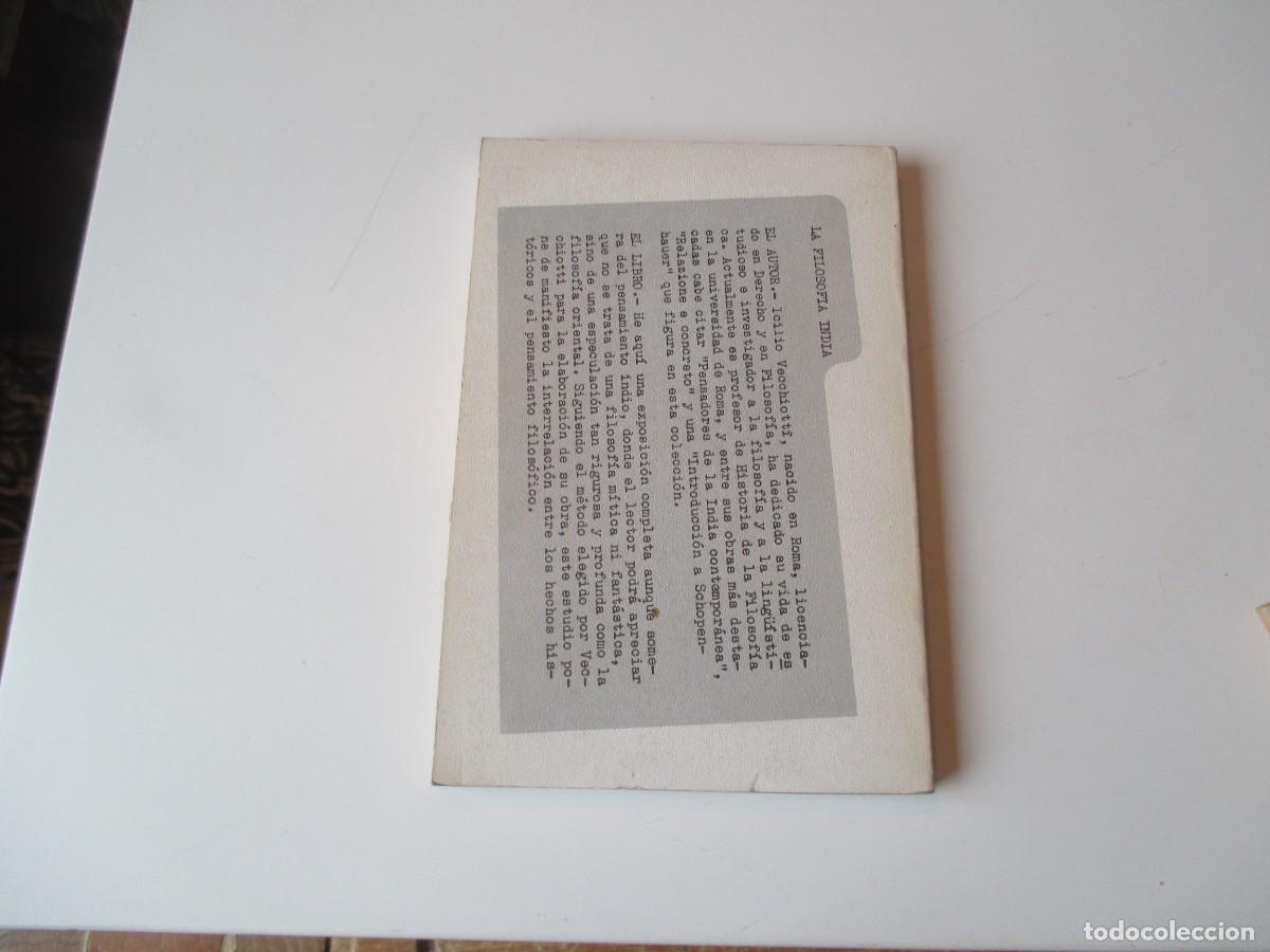 Libros de segunda mano: ICILIO VECCHIOTTI Qu&eacute; es verdaderamente la filosof&iacute;a India W38971 - Foto 2