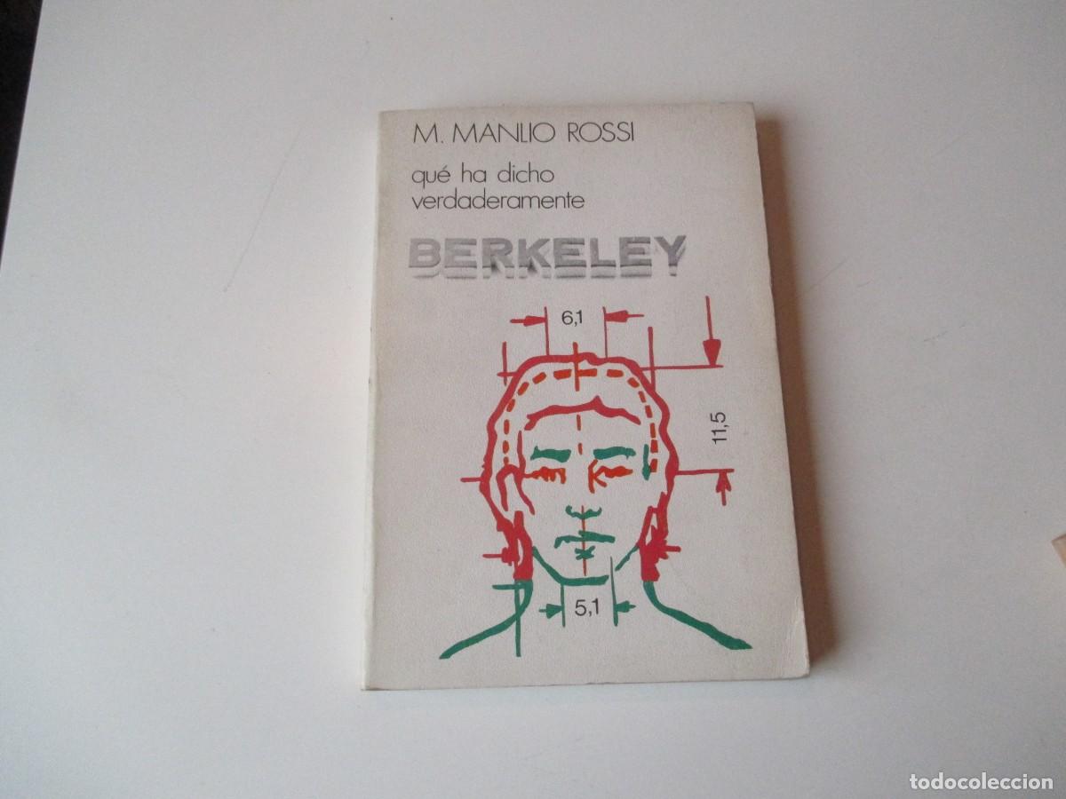 Libros de segunda mano: M. MANLIO ROSSI Que ha dicho verdaderamente Berkeley W38972 - Foto 1