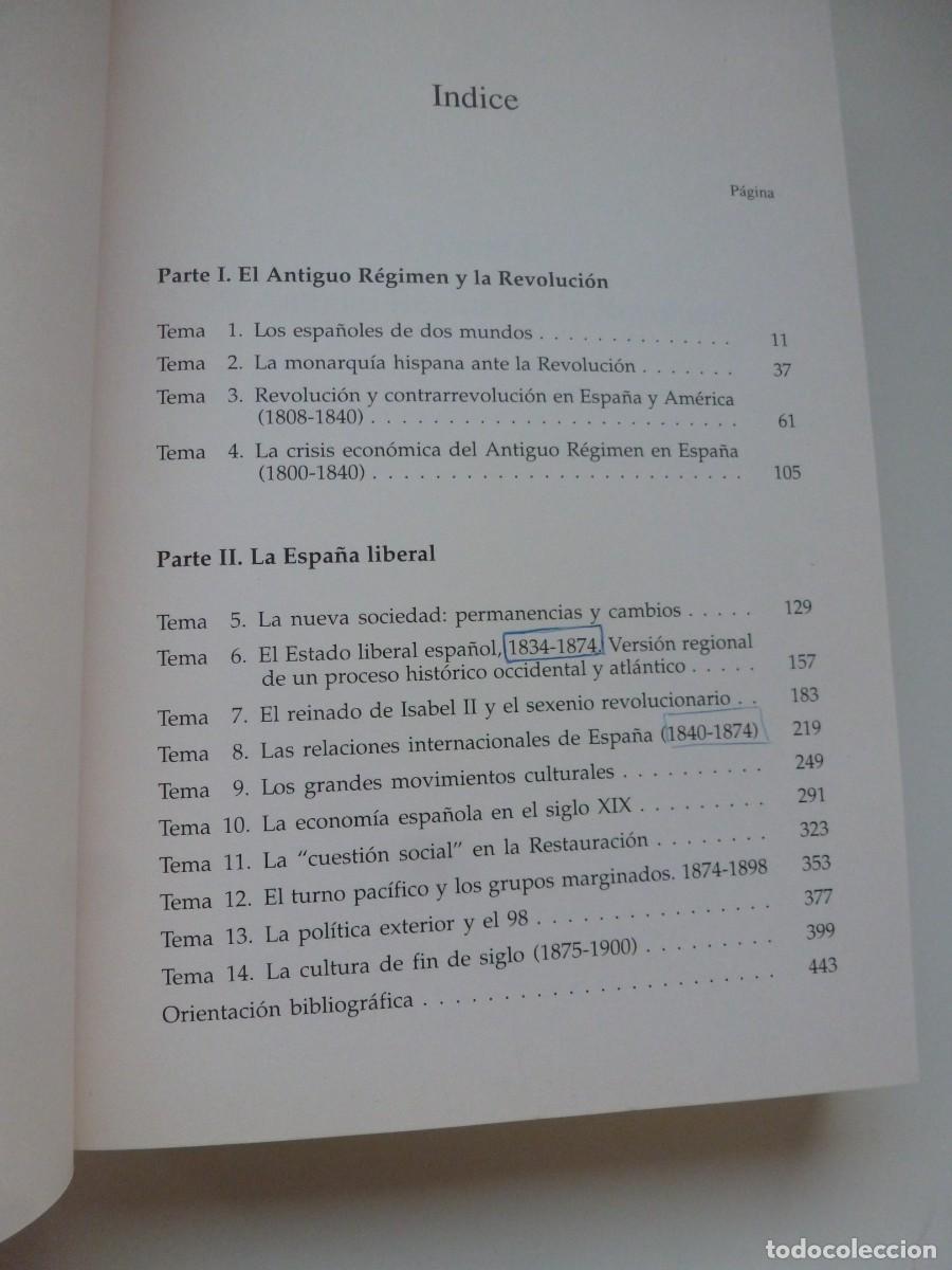 Libros de segunda mano: ESPA&Ntilde;A SIGLO XIX. EDITORIAL ACTAS. JAVIER PAREDES - Foto 6