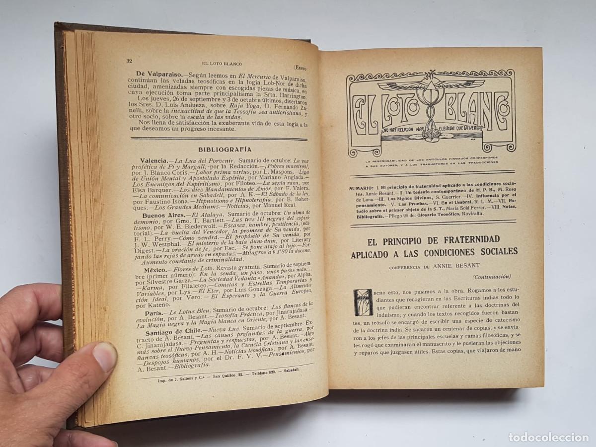 Libros de segunda mano: El Loto Blanco, 12 n&uacute;meros, a&ntilde;o 1919 - Foto 3