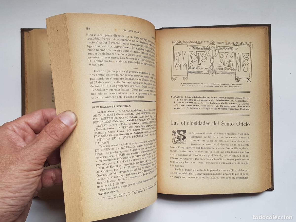 Libros de segunda mano: El Loto Blanco, 12 n&uacute;meros, a&ntilde;o 1919 - Foto 7