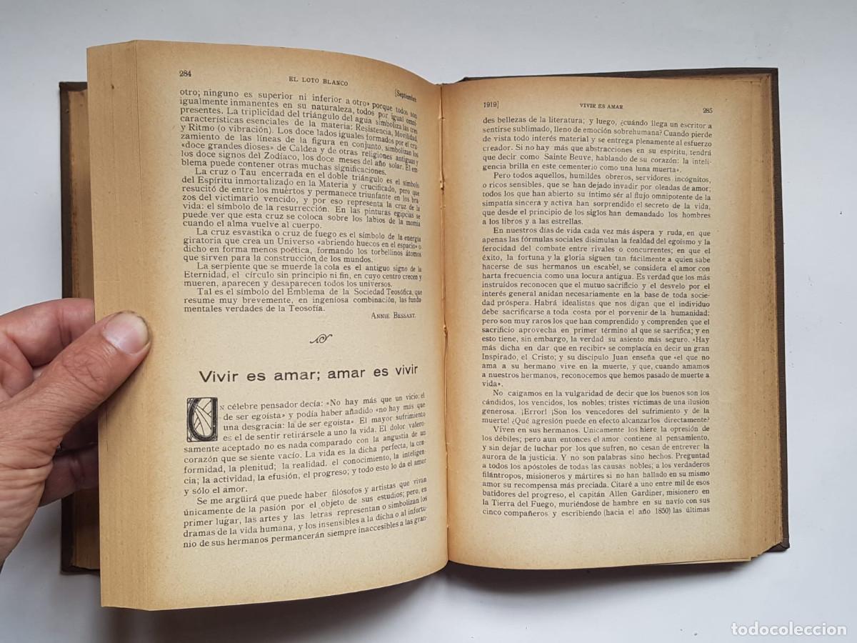 Libros de segunda mano: El Loto Blanco, 12 n&uacute;meros, a&ntilde;o 1919 - Foto 8