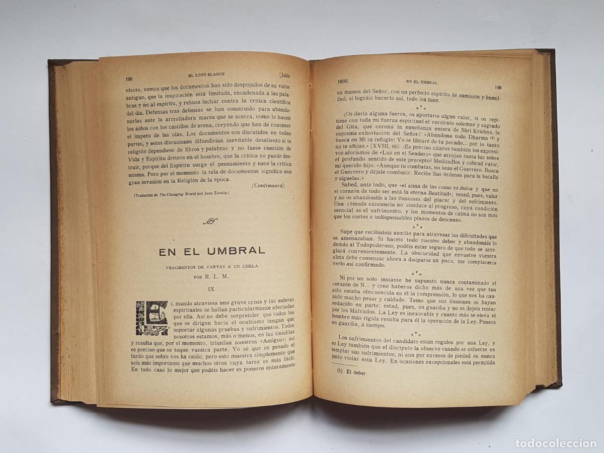 Libros de segunda mano: El Loto Blanco, 12 n&uacute;meros, a&ntilde;o 1919 - Foto 15