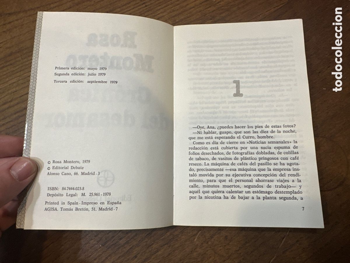 Libros de segunda mano: CR&Oacute;NICA DEL DESAMOR. ROSA MONTERO. - Foto 3