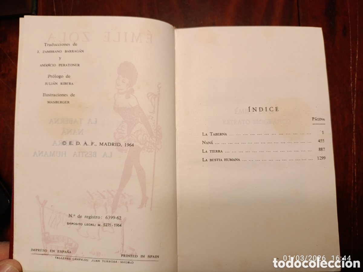 Libros de segunda mano: Obras inmortales. Zola. EDAF. 1964 - Foto 5