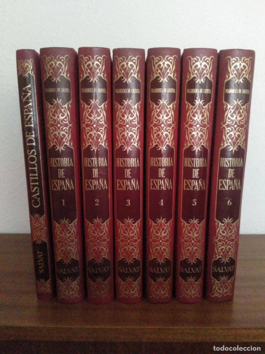 Libros de segunda mano: Historia de Espa&ntilde;a, Marqu&eacute;s de Lozoya. Lote de 6 tomos + castillos de Espa&ntilde;a. Salvat 1970