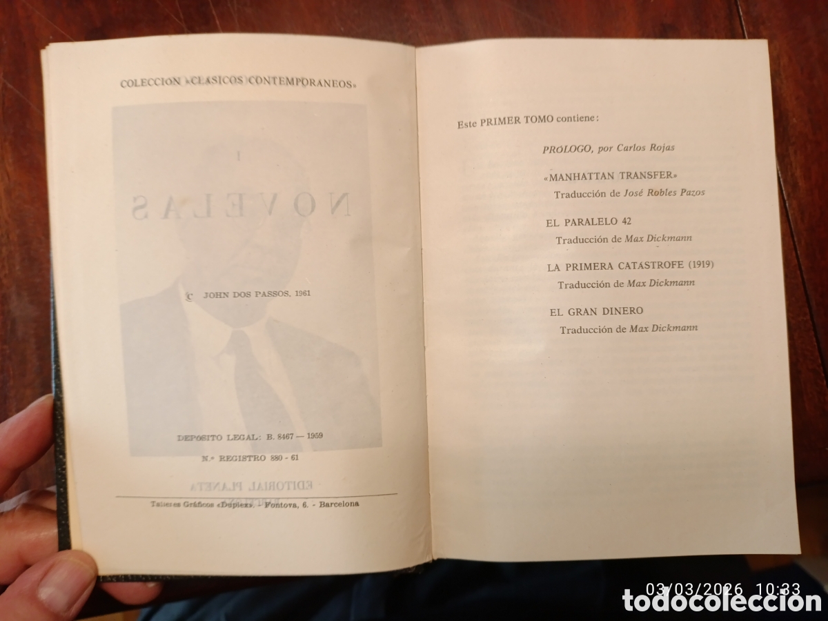 Libros de segunda mano: Novelas. Novelas y viajes. John Dos Passos. 3 tomos - Foto 5