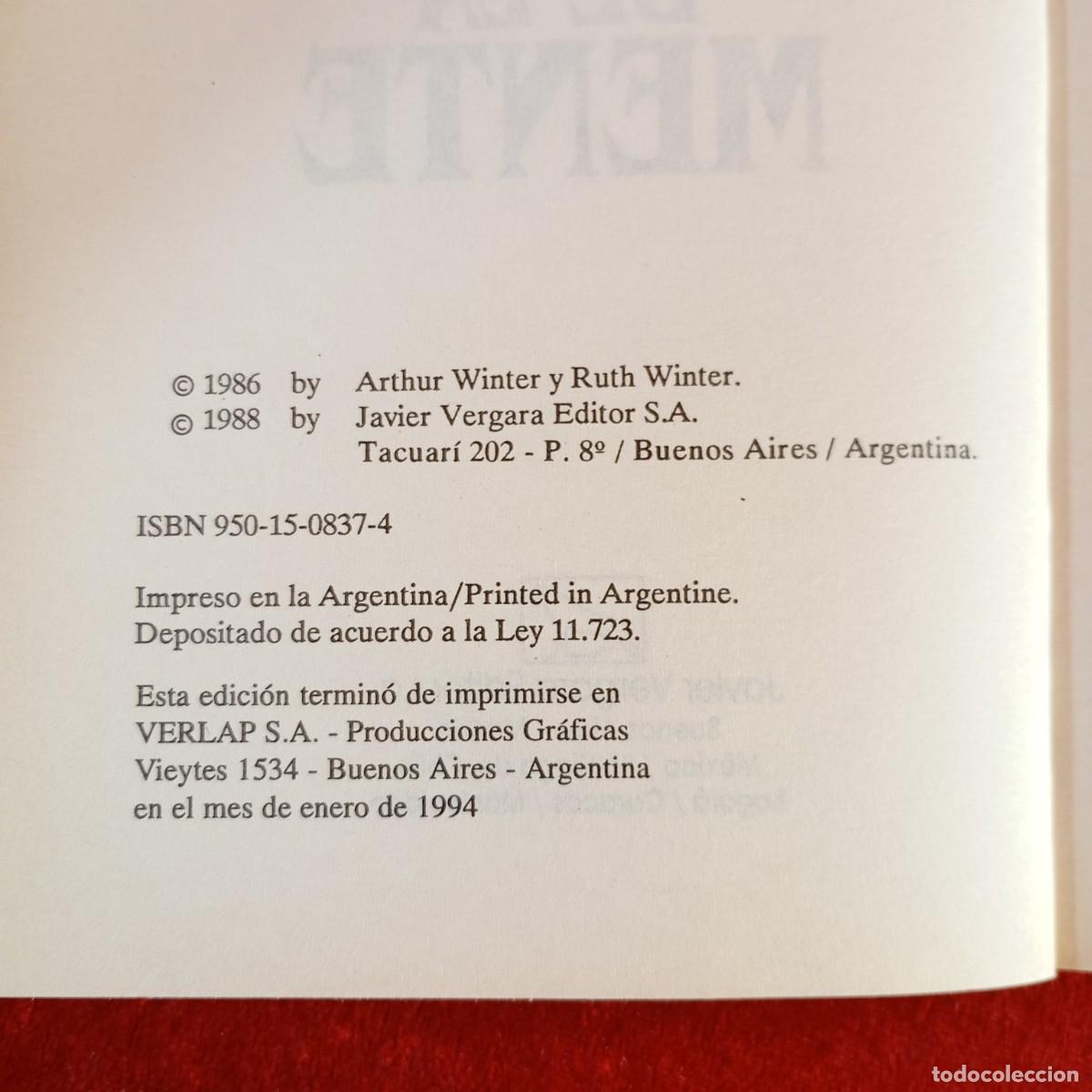 Libros de segunda mano: EL PODER DE LA MENTE - DR. ARTHUR WINTER, RUTH WINTER - JAVIER VERGARA EDITOR - 1994 / 7141 - Foto 4