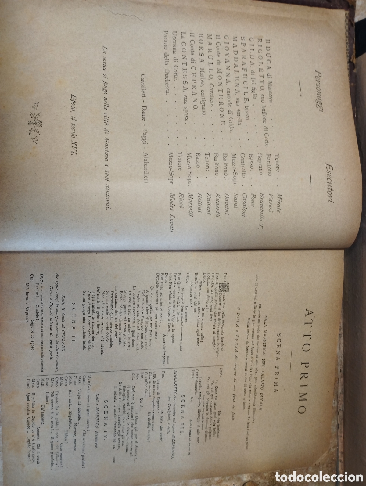 Libros de segunda mano: Rigoletto Giuseppe Verdi antiguo libro - Foto 4