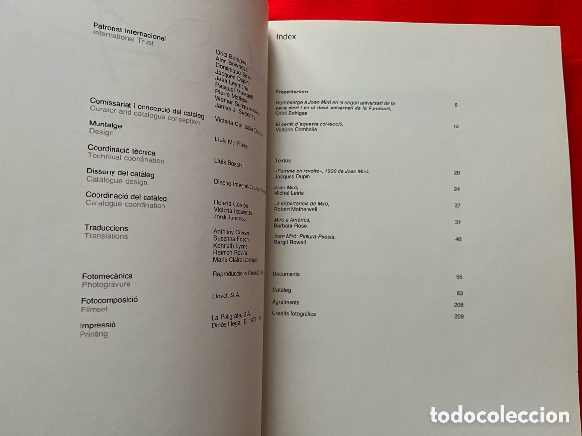 Libros de segunda mano: Libro A Joan Mir&oacute;. - En catal&aacute;n, franc&eacute;s e ingl&eacute;s - Foto 4