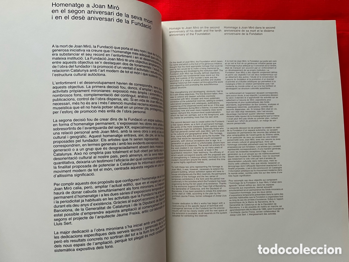 Libros de segunda mano: Libro A Joan Mir&oacute;. - En catal&aacute;n, franc&eacute;s e ingl&eacute;s - Foto 11