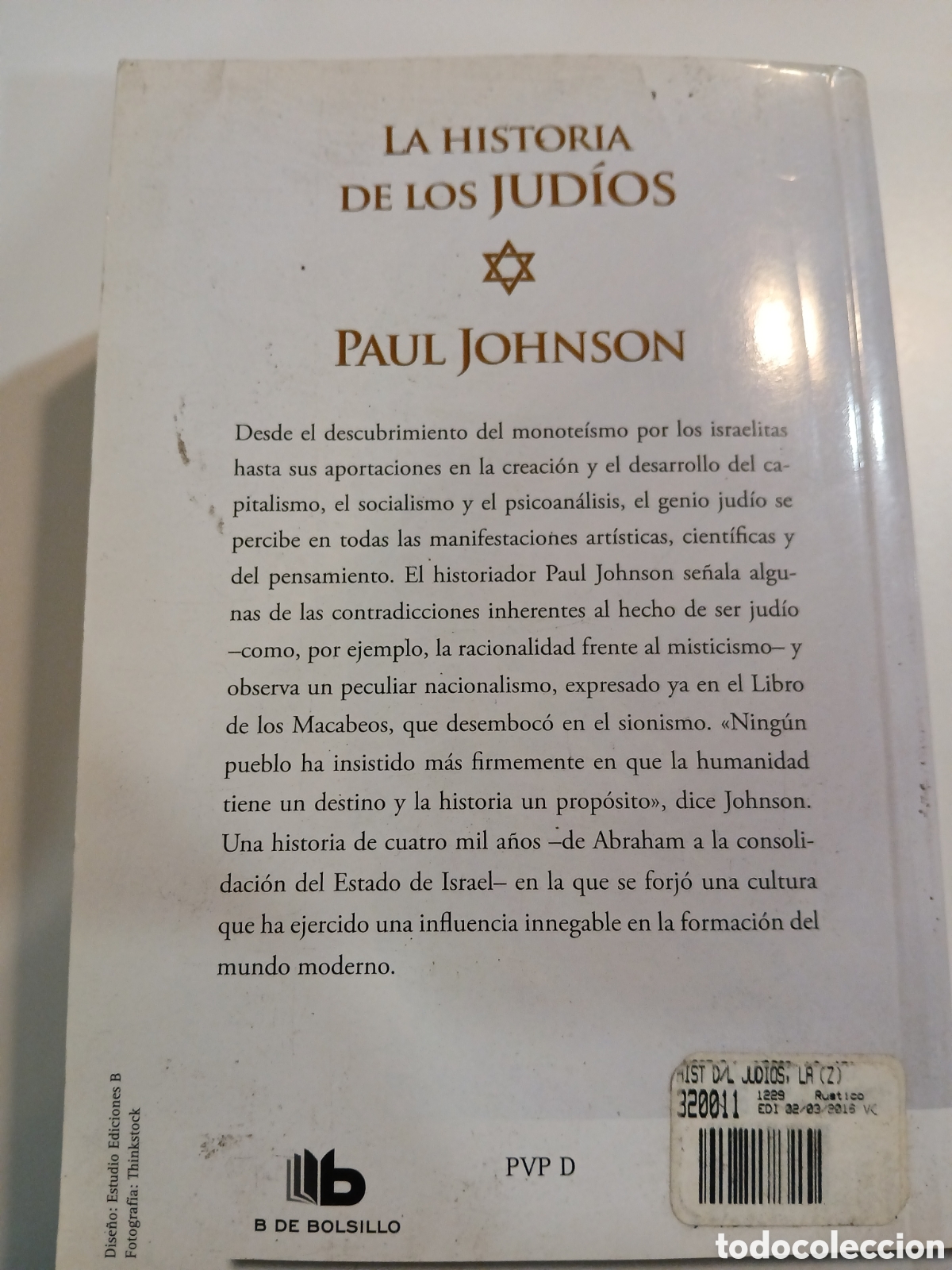 Libros de segunda mano: La Historia de los Jud&iacute;os. Paul Johnson. - Foto 2