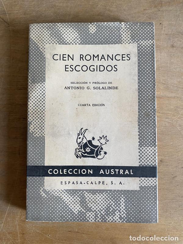 Livros em segunda m&atilde;o: Cien romances escogidos - Solalinde Antonio G.