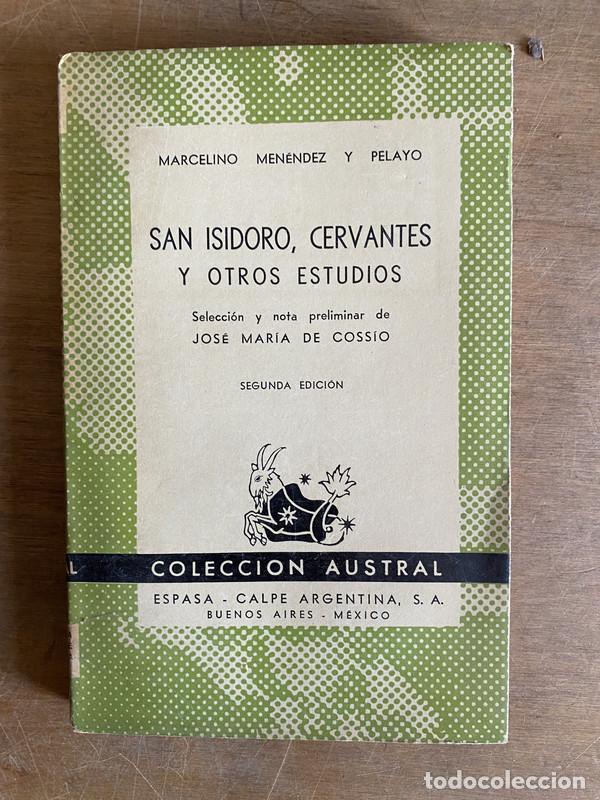 Livros em segunda m&atilde;o: San Isidoro Cervantes y otros estudios - Menendez Marcelino y Pelayo