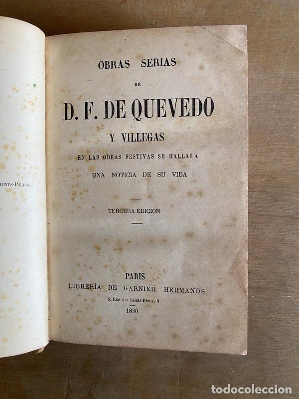 Livres d'occasion: Obras serias - De Quevedo D. F. y Villegas