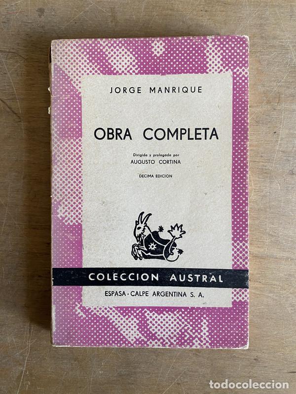 Libros de segunda mano: Obra completa - Manrique Jorge - Foto 1