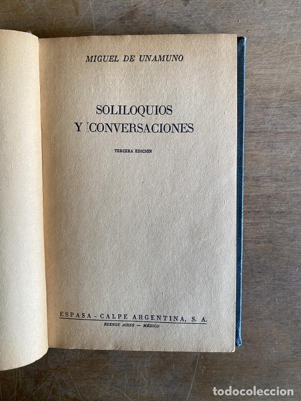 Libros de segunda mano: Soliloquios y conversaciones - De Unamuno Miguel - Foto 1