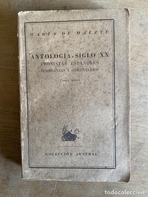Livros em segunda m&atilde;o: Antologia - Siglo XX - De Maeztu Maria