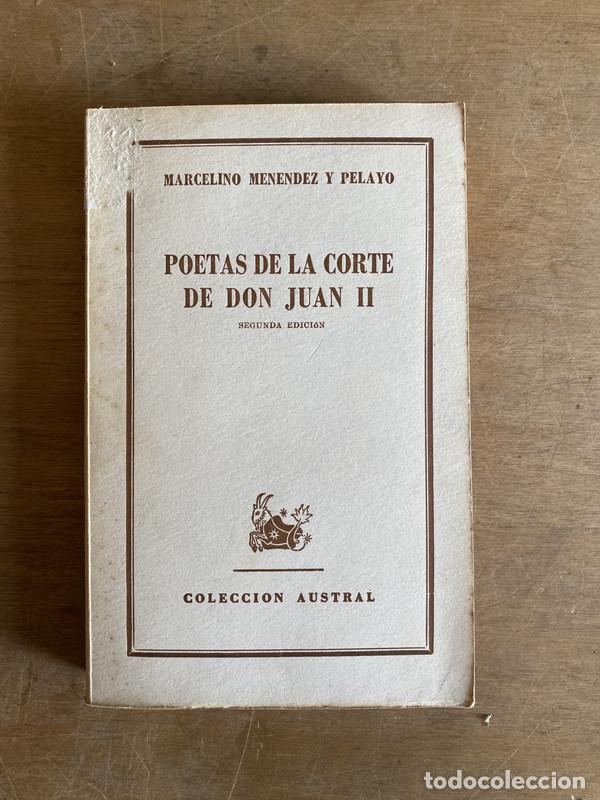Livros em segunda m&atilde;o: Poetas de la corte de Don Juan II - Menendez Marcelino y Pelayo