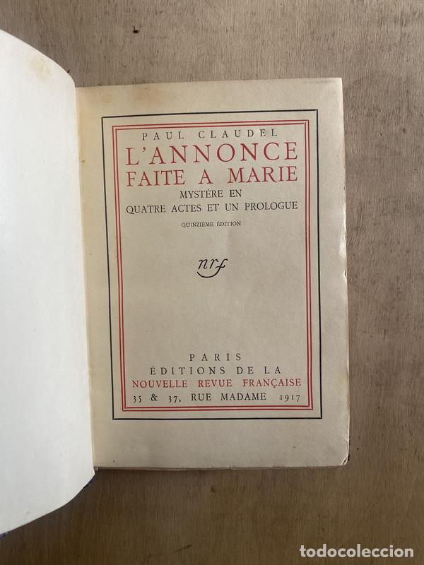 Libros de segunda mano: Lannonce faite a marie - Claudel Paul - Foto 1