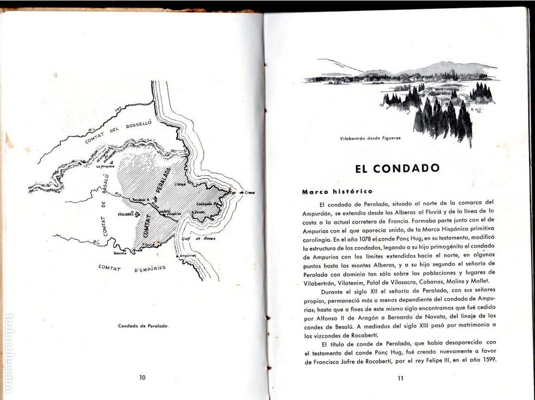 Libros de segunda mano: PERALADA CONDADO, VILLA , PALACIO **** MIGUEL GOLOBARDES VILA 1959 - Foto 3