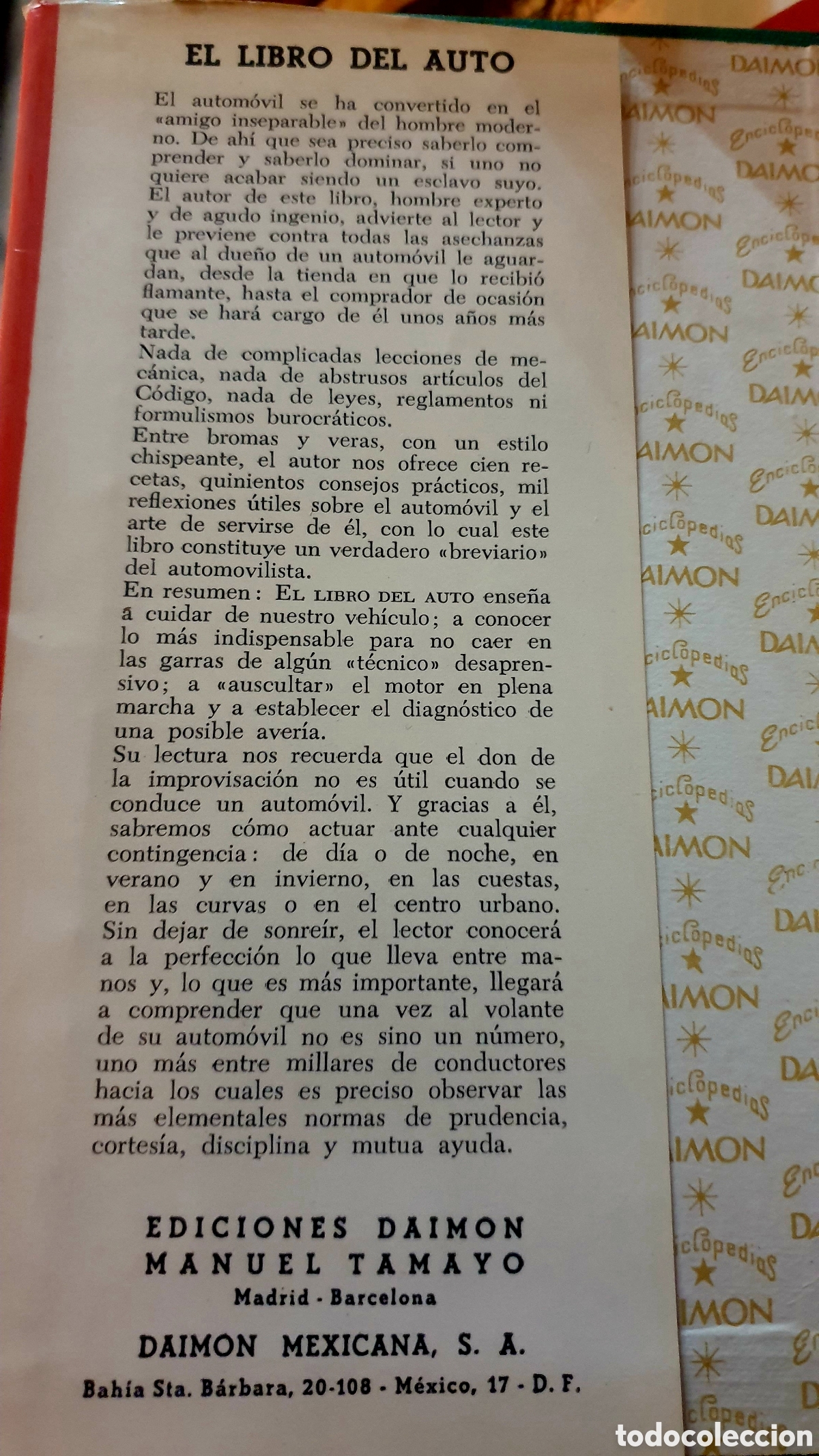 Libros de segunda mano: El libro del auto, editorial Daim&oacute;n a&ntilde;o 1965 - Foto 2