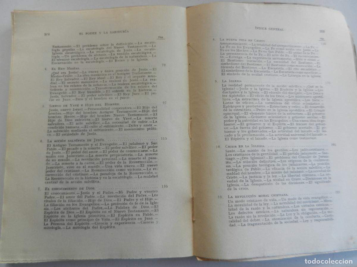 Libros de segunda mano: EL PODER Y LA SABIDUR&Iacute;A - JOHN L. MCKENZIE - EDITORIAL SAL TERRAE 1967. - Foto 8