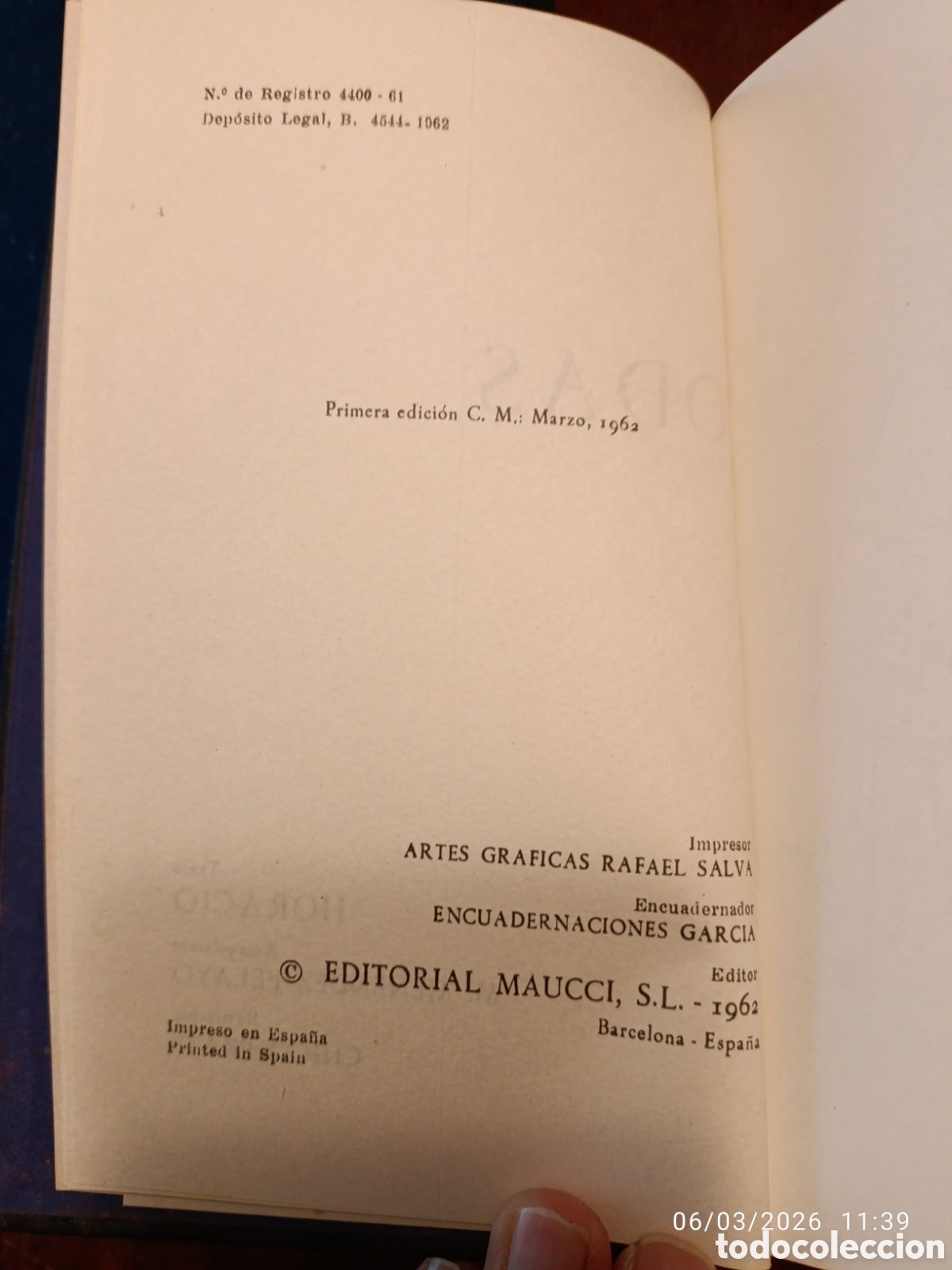 Libros de segunda mano: Horacio. Odas. 1962. Maucci - Foto 4