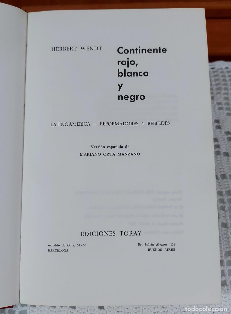 Libros de segunda mano: CONTINENTE ROJO, BLANCO Y NEGRO / HERBERT WENDT - Foto 4