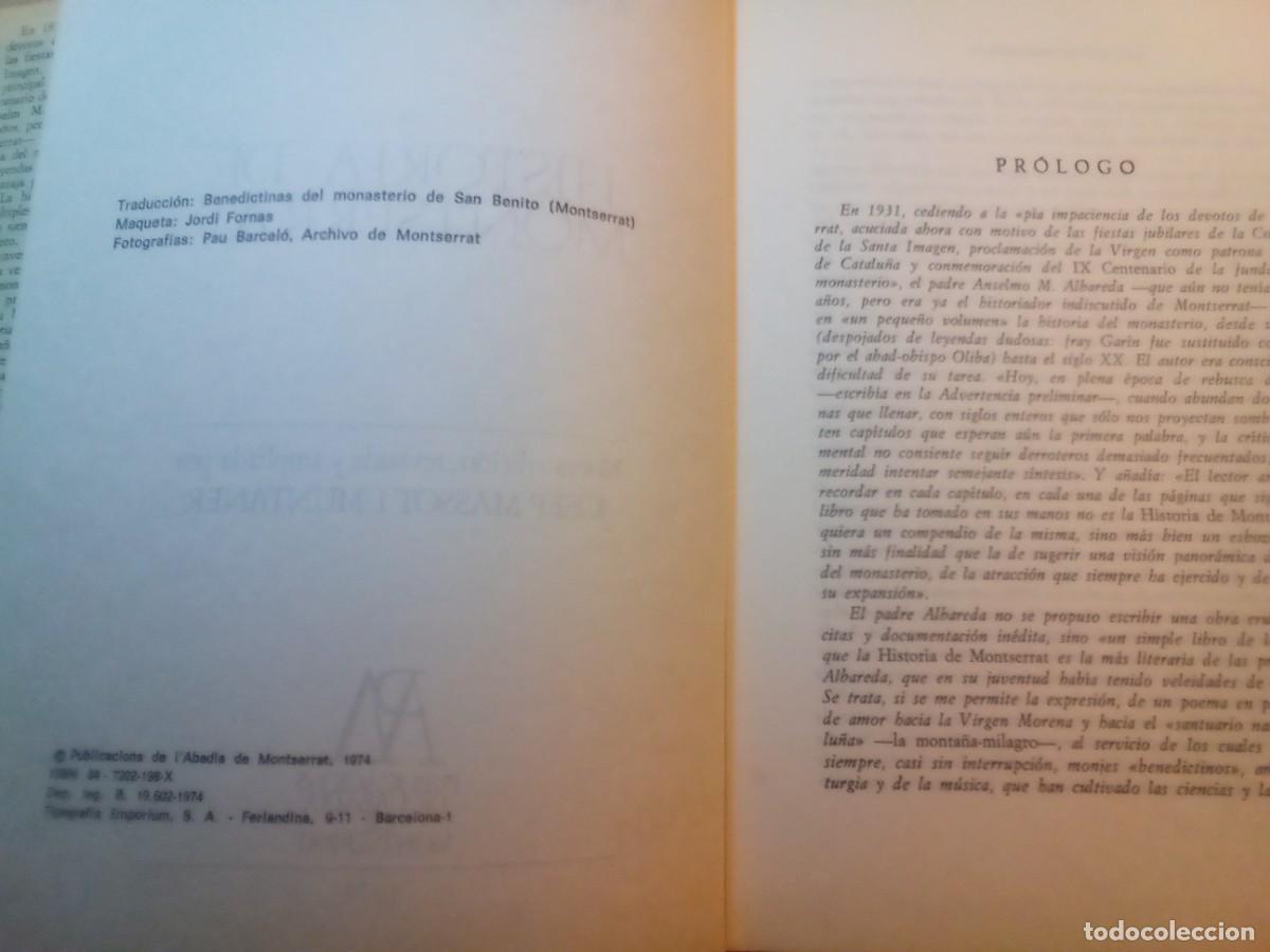 Libros de segunda mano: HISTORIA DE MONTSERRAT DE ANSELM M. ALBAREDA - Foto 3