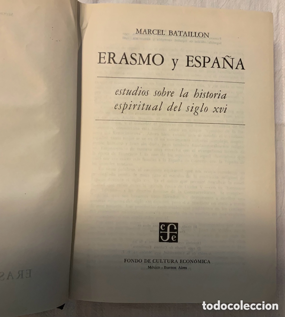 Libros de segunda mano: ERASMO Y ESPA&Ntilde;A. M. Bataill&oacute;n - Foto 4