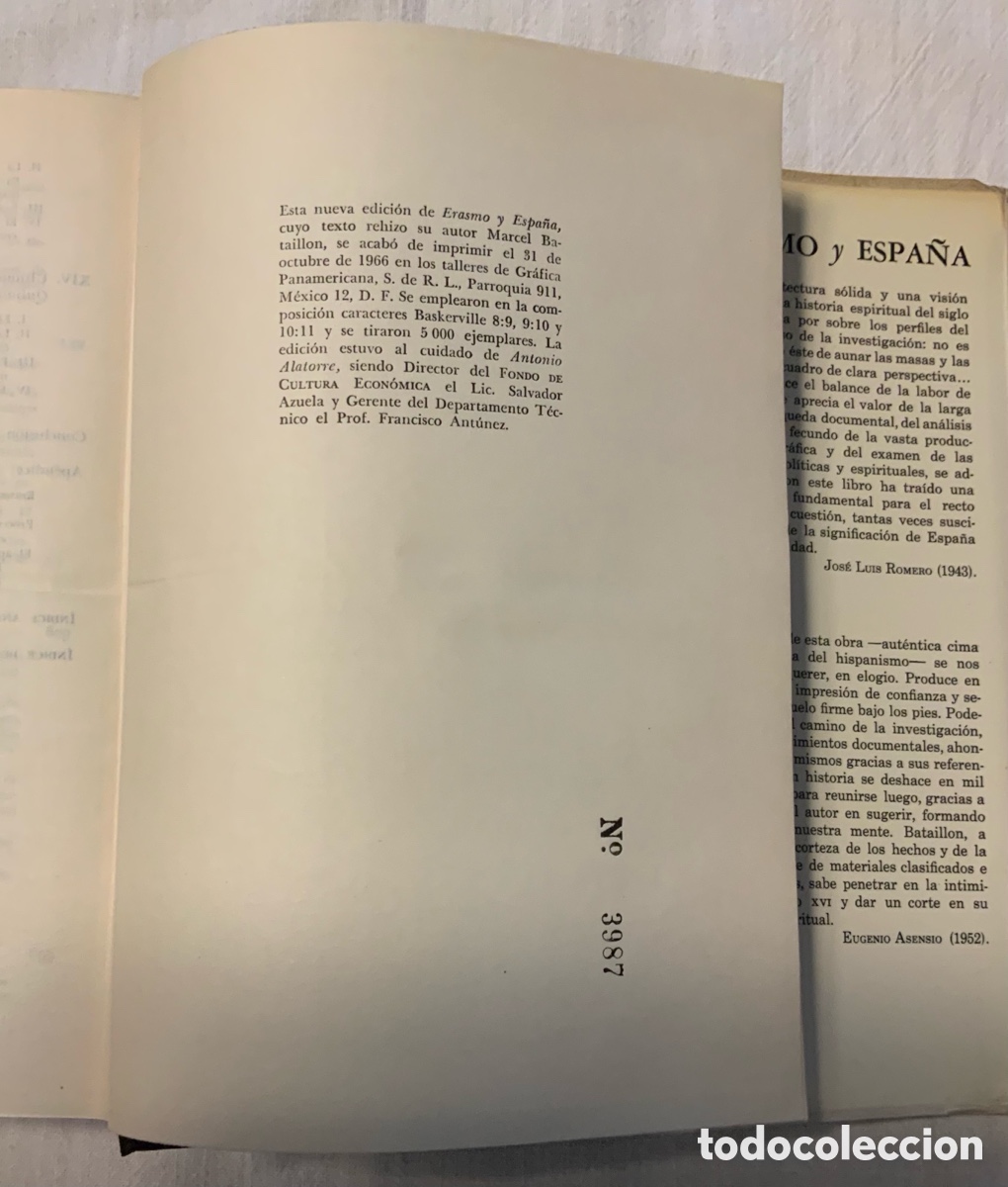 Libros de segunda mano: ERASMO Y ESPA&Ntilde;A. M. Bataill&oacute;n - Foto 8