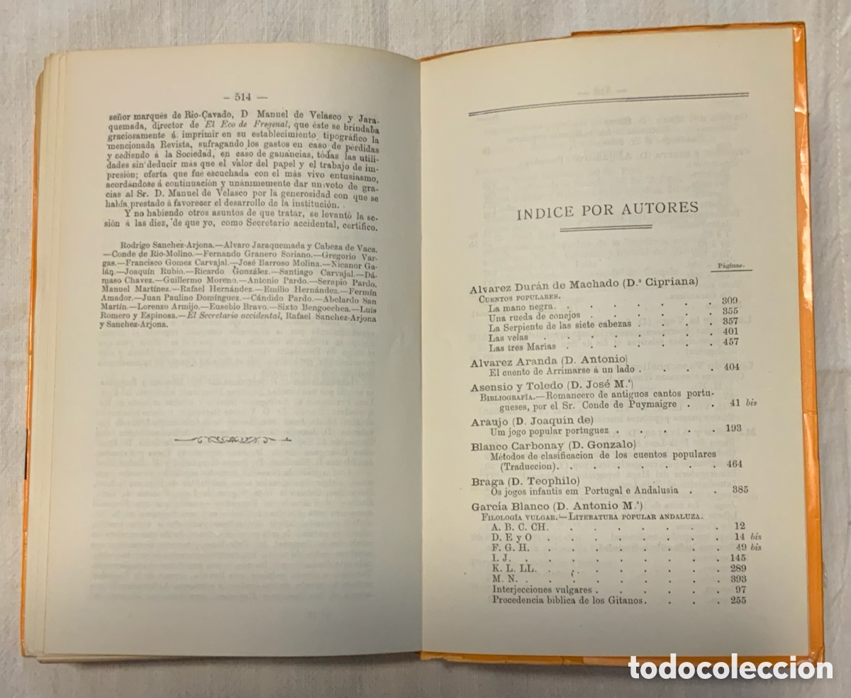 Libros de segunda mano: El Folk-Lore andaluz. A. Machado y Dem&oacute;filo - Foto 6