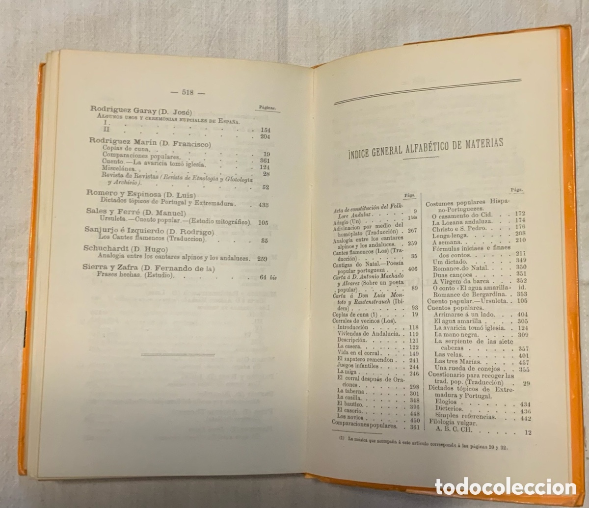 Libros de segunda mano: El Folk-Lore andaluz. A. Machado y Dem&oacute;filo - Foto 7