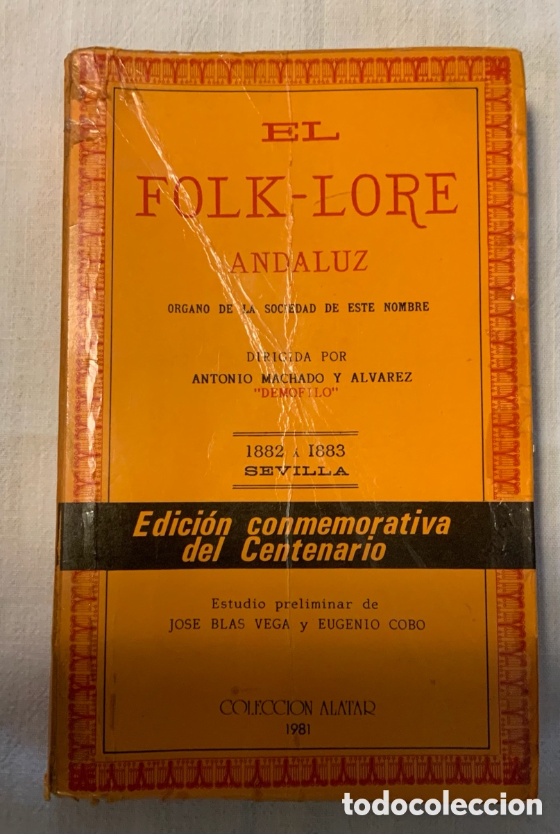Libros de segunda mano: El Folk-Lore andaluz. A. Machado y Dem&oacute;filo - Foto 1