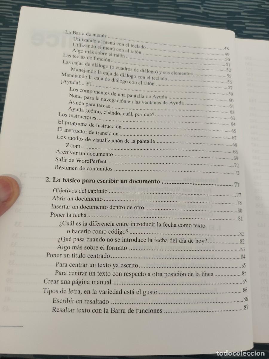 Libros de segunda mano: MANUAL FUNDAMENTAL,WORDPERFECT 6.0a PARA WINDOWS,LEER. - Foto 4