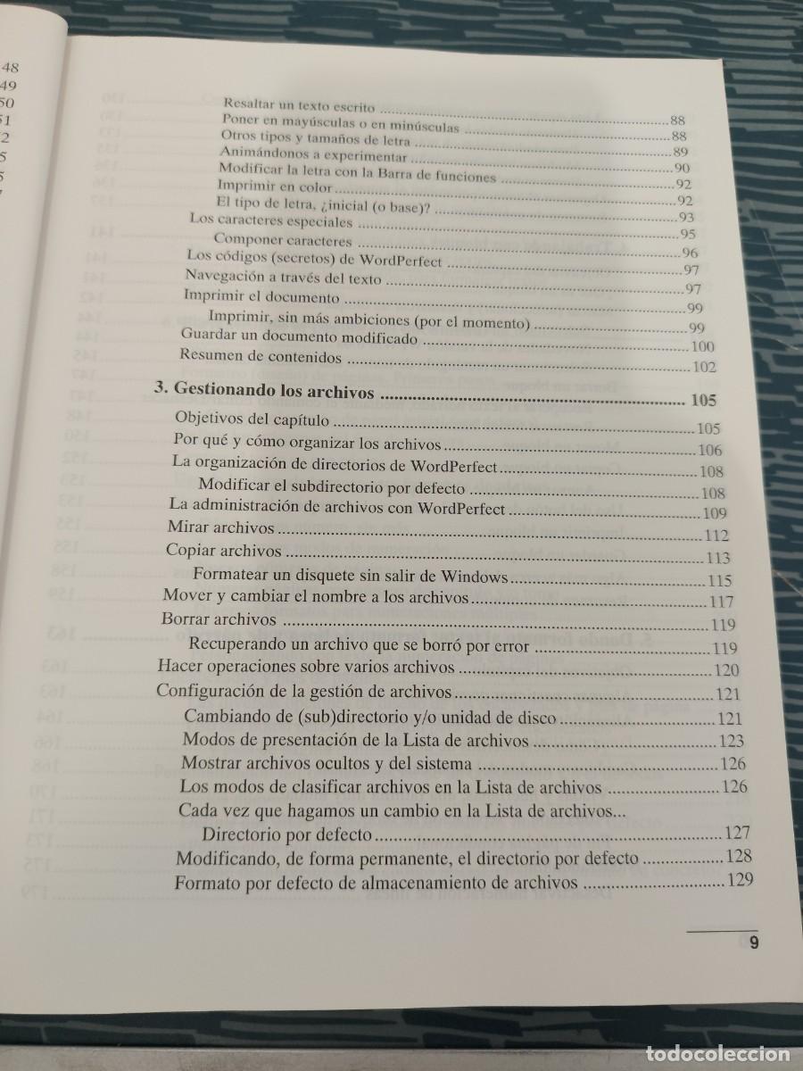 Libros de segunda mano: MANUAL FUNDAMENTAL,WORDPERFECT 6.0a PARA WINDOWS,LEER. - Foto 5