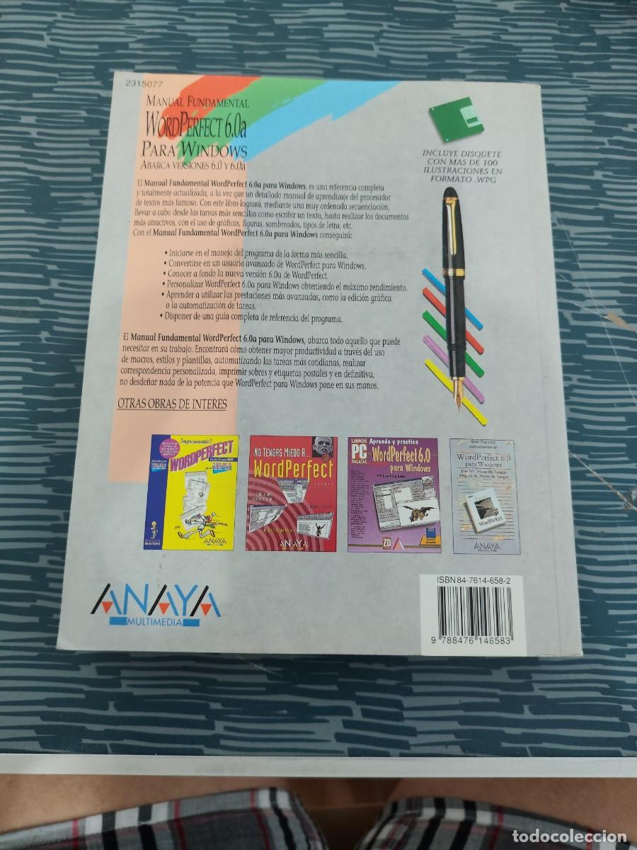 Libros de segunda mano: MANUAL FUNDAMENTAL,WORDPERFECT 6.0a PARA WINDOWS,LEER. - Foto 17