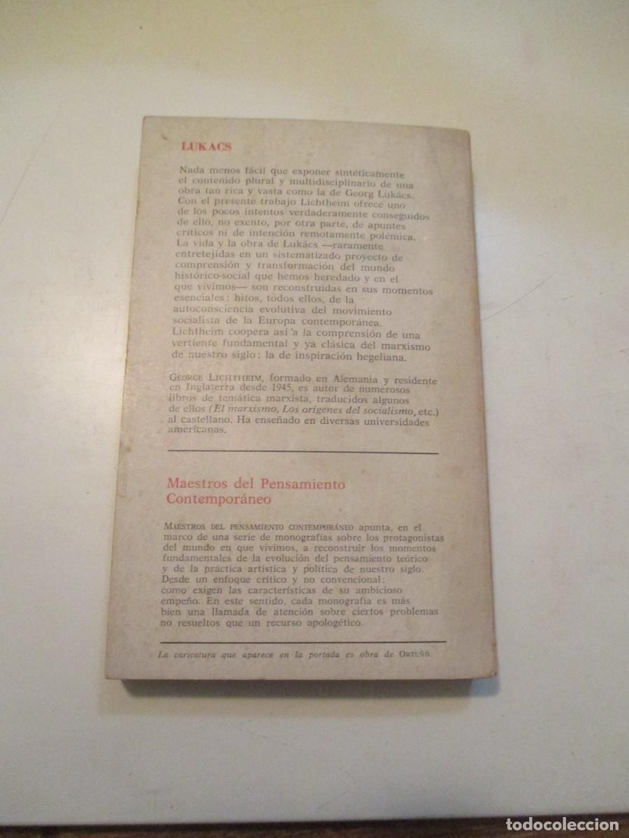 Libros de segunda mano: GEORGE LICHTHEIM Lukacs W39242 - Foto 2
