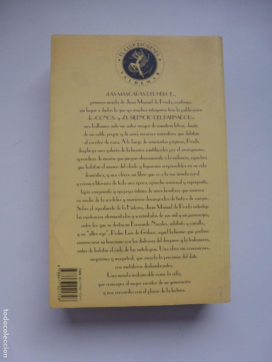 Libros de segunda mano: LAS M&Aacute;SCARAS DEL H&Eacute;ROE. JUAN MANUEL DE PRADA. VALDEMAR PRIMERA EDICI&Oacute;N 1996 - Foto 3