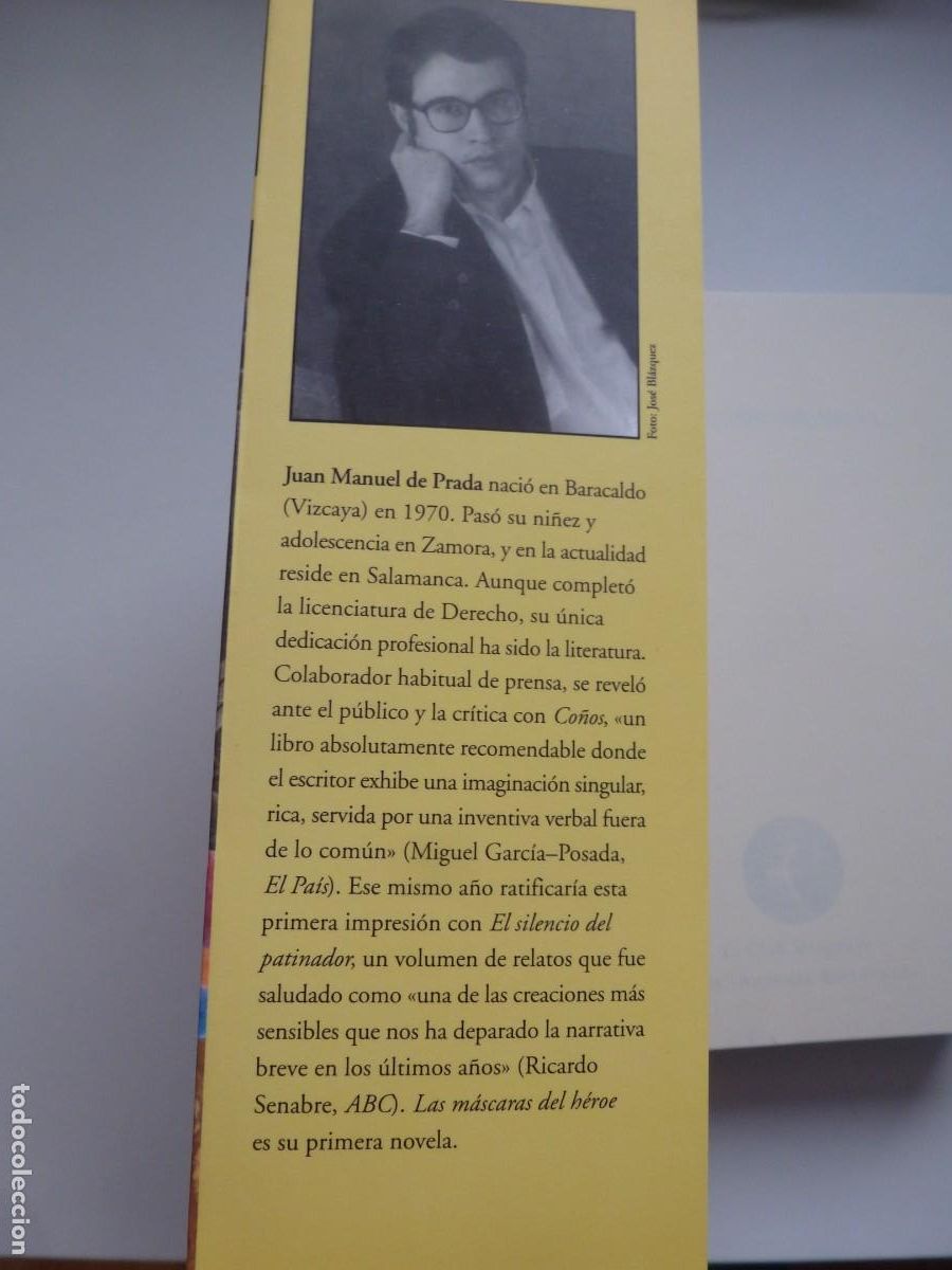 Libros de segunda mano: LAS M&Aacute;SCARAS DEL H&Eacute;ROE. JUAN MANUEL DE PRADA. VALDEMAR PRIMERA EDICI&Oacute;N 1996 - Foto 4