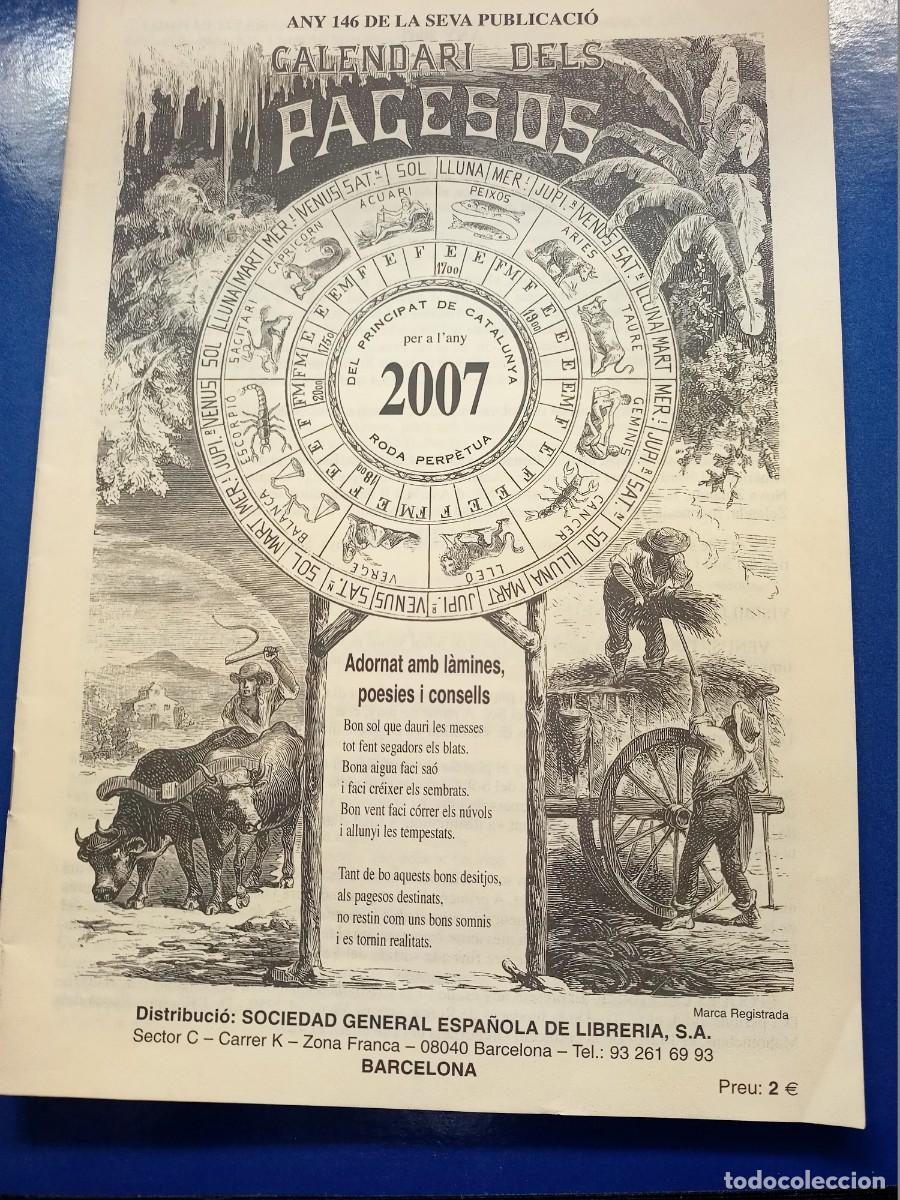 Libros de segunda mano: CALENDARI DELS PAGESOS ANY 2007 - Foto 1