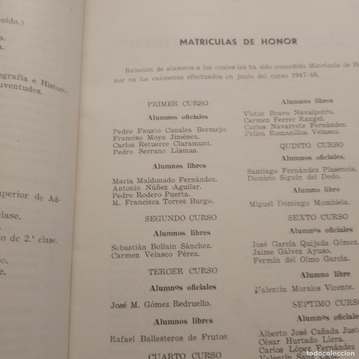 Libros de segunda mano: 2 cuadernos Instituto Cardenal Cisneros 1947/48 /49 - Foto 3
