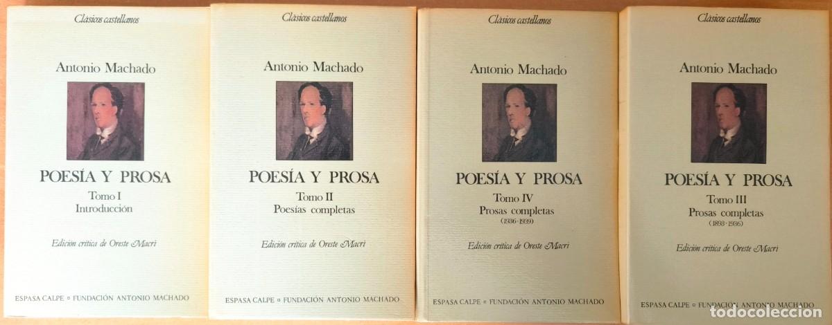 Libros de segunda mano: Antonio Machado - Poes&iacute;a y Prosa: Obra Completa - 4 Tomos - Foto 1