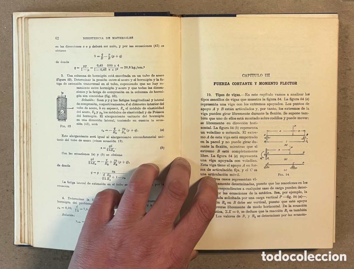 Libros de segunda mano: RESISTENCIA DE MATERIALES 1 & 2. S. TIMOSHENKO. ESPASA CALPE. 2 TOMOS. - Foto 5