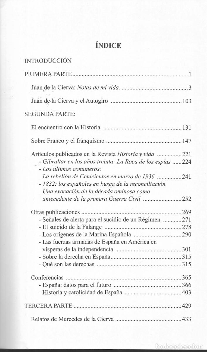Libros de segunda mano: RECUPERAR LA HISTORIA PERDIDA - RICARDO DE LA CIERVA - EDITORIAL F&Eacute;NIX - 2012. - Foto 2
