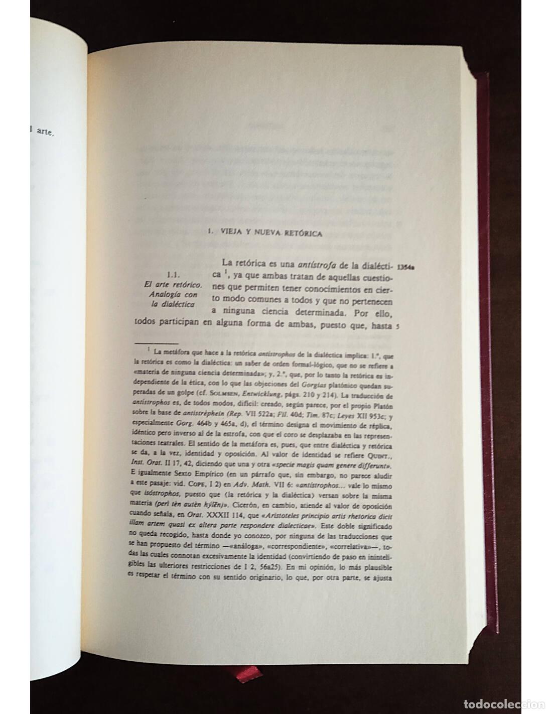 Libros de segunda mano: RET&Oacute;RICA. ARIST&Oacute;TELES. Editorial Gredos. 2000. - Foto 3