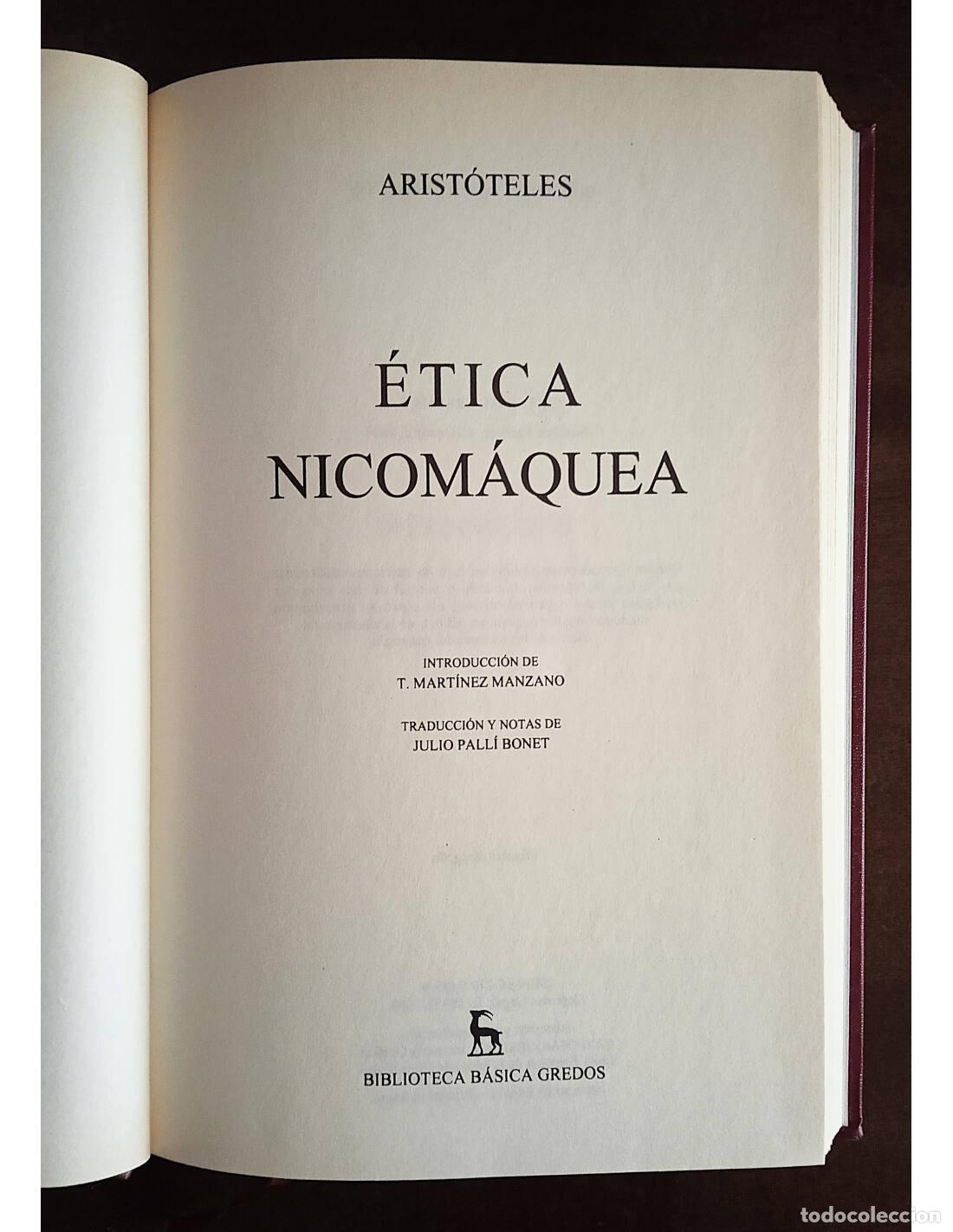 Libros de segunda mano: &Eacute;TICA NICOM&Aacute;QUEA. ARIST&Oacute;TELES. Editorial Gredos. 2000. - Foto 2