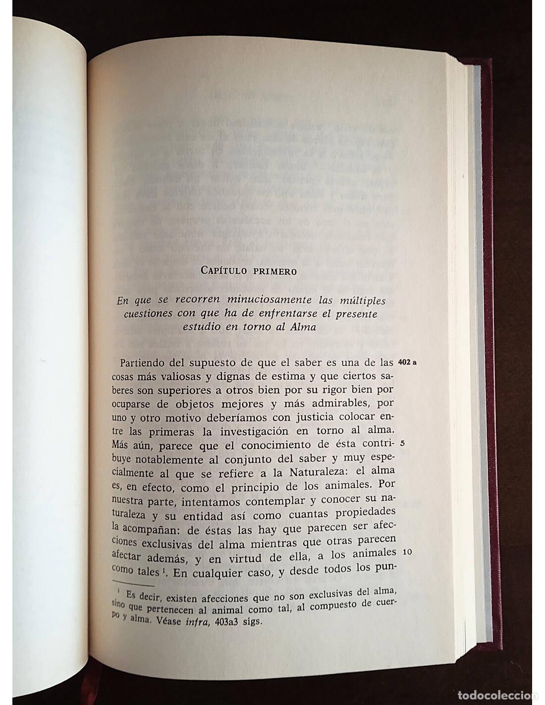 Libros de segunda mano: ACERCA DEL ALMA. ARIST&Oacute;TELES. Editorial Gredos. 2000. - Foto 3