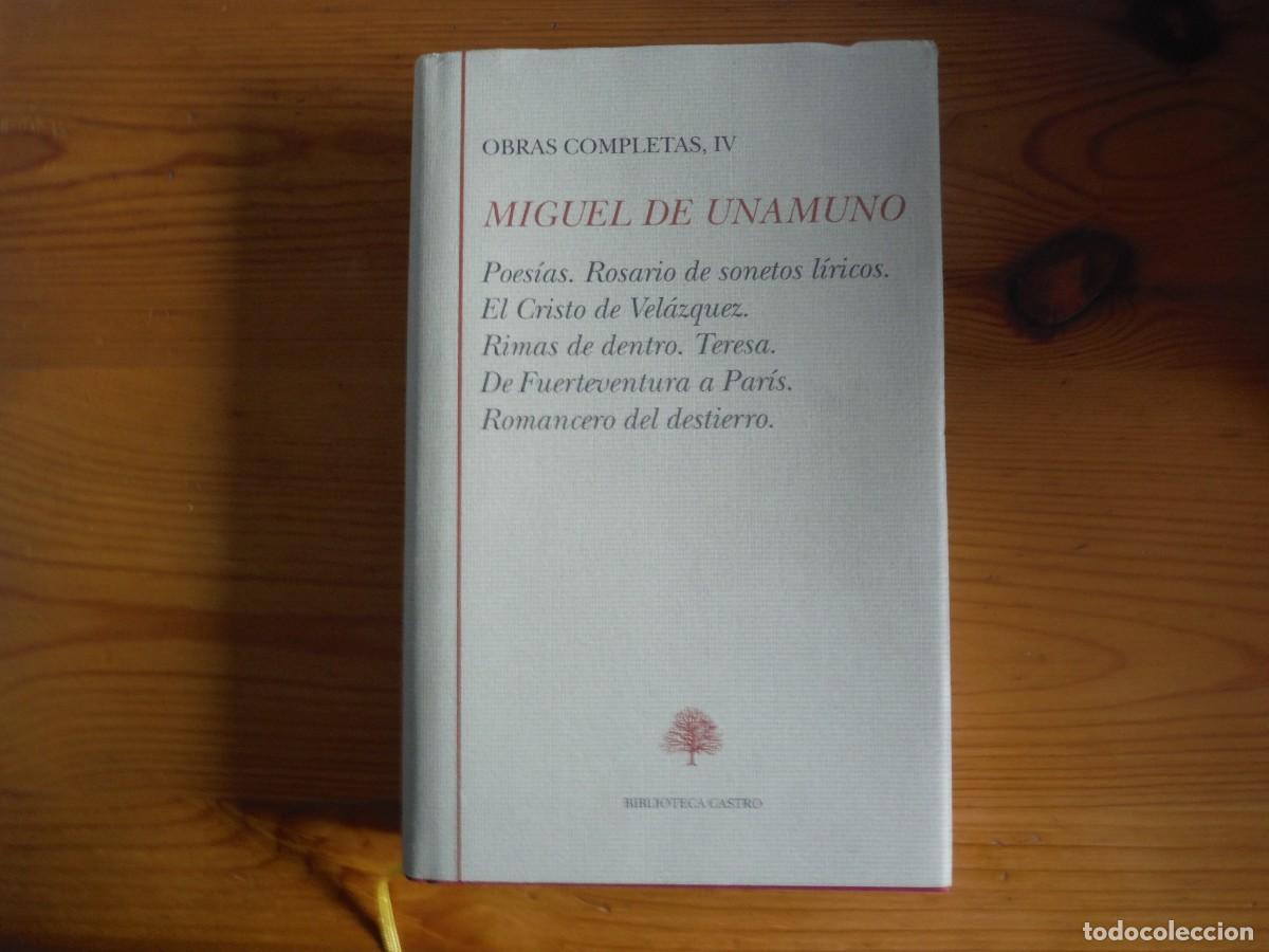 Libros de segunda mano: UNAMUNO, Miguel de. - OBRAS COMPLETAS IV